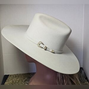 Vintage Cream Beaver Brand 20X Cowboy Hat 7